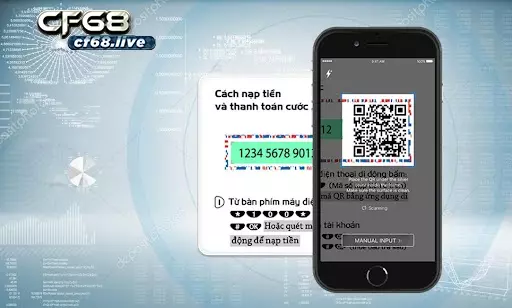 Hướng dẫn cách nạp thẻ bằng mã QR của Viettel tại Cf68