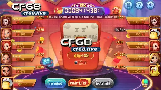 Cf68 sở hữu Trò chơi game đặt boom online cực kỳ mới lạ