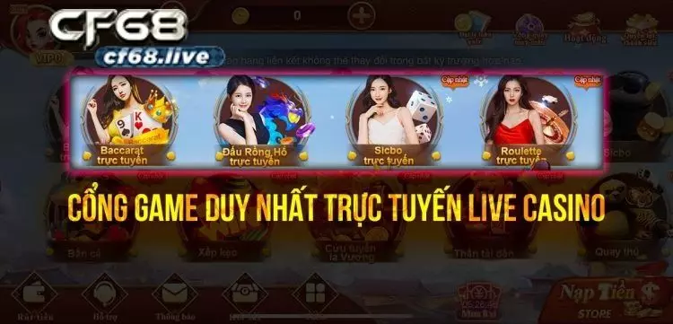 Các game trực tiếp game cf68 