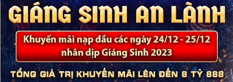 Chương trình khuyến mãi mùa giáng sinh diễn ra từ ngày 24/12 đến 25/12