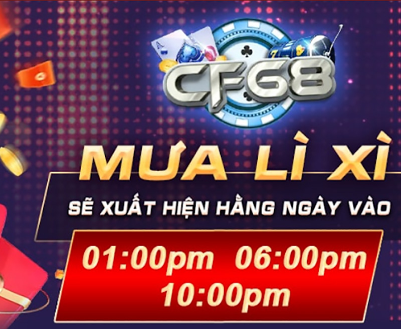 Mưa lì xì xuất hiện hàng ngày vào 3 khung giờ được quy định từ nhà cái